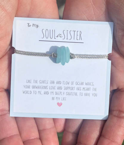 🌊✨New Year Sale 70% OFF!!🌊✨Soul Sister Sea Glass Bracelet🎁