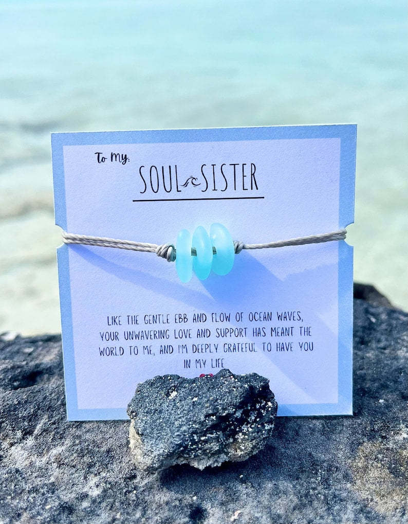 🌊✨New Year Sale 70% OFF!!🌊✨Soul Sister Sea Glass Bracelet🎁
