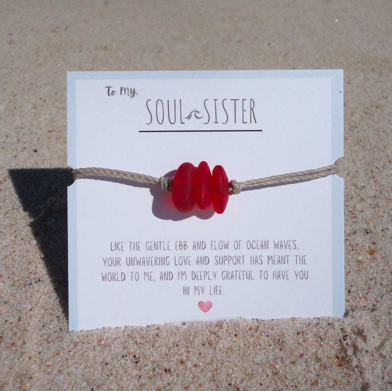 🌊✨New Year Sale 70% OFF!!🌊✨Soul Sister Sea Glass Bracelet🎁