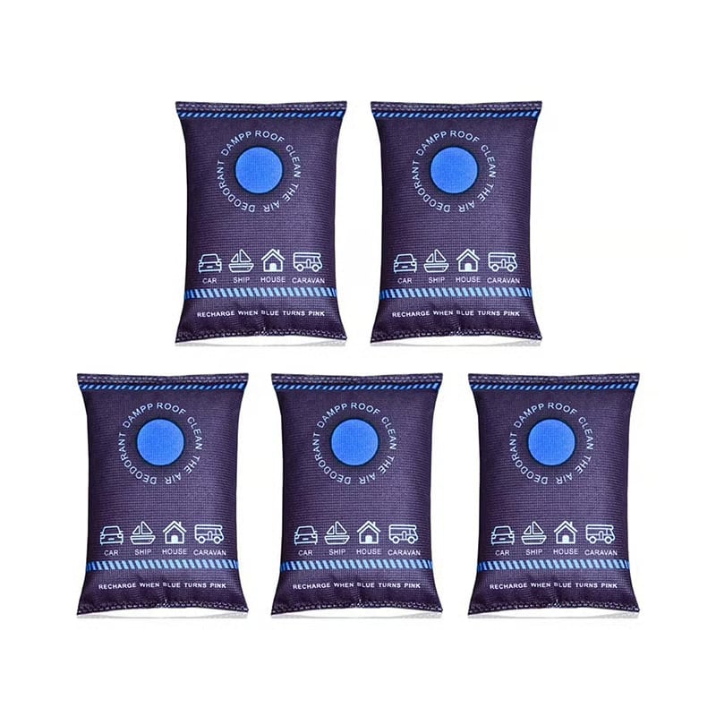 ❄️ BUY 2 GET 3! 🌬️ REUSABLE DEHUMIDIFIER BAG - Color-Changing Indicator, High-Capacity Moisture Absorption for Closet, Car and Basement 🚗👕