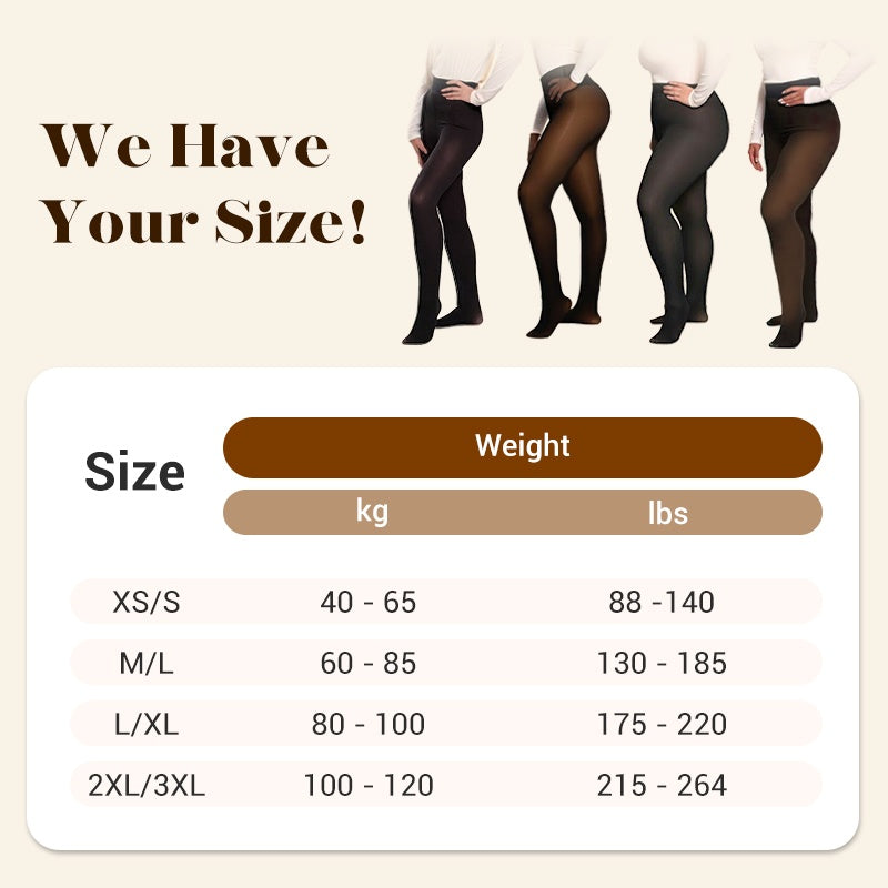 ⚡50K+ SOLD!❄️One-Seam Pile-Lined Shaping Tights💕Stay Warm & Look Snatched