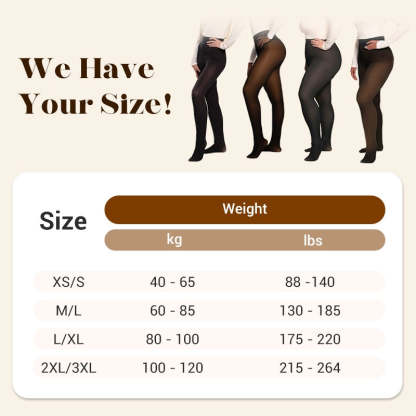 ⚡50K+ SOLD!❄️One-Seam Pile-Lined Shaping Tights💕Stay Warm & Look Snatched
