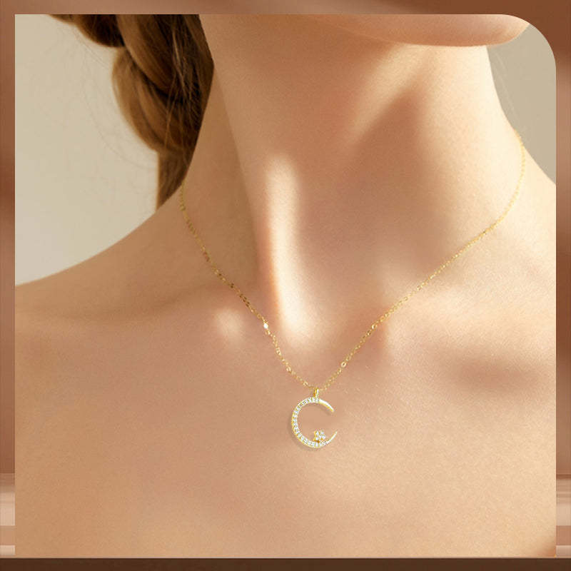 🔥FREE SHIPPING✨Bright Night: Moon Star Necklace🌙Gift For Women💕