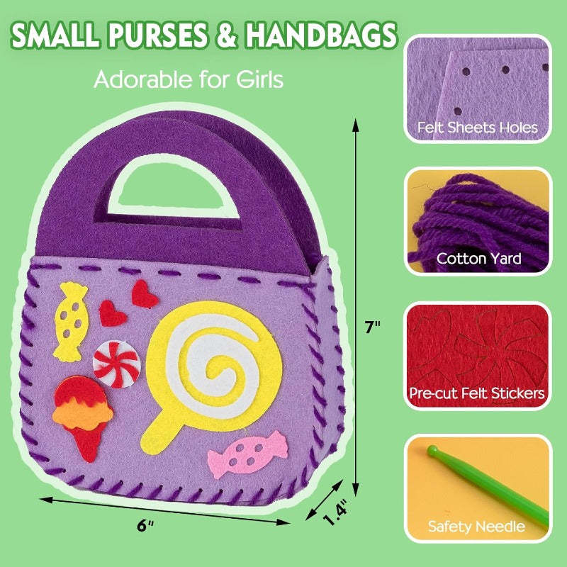 Kids DIY Felt Sewing Handbag Kit
