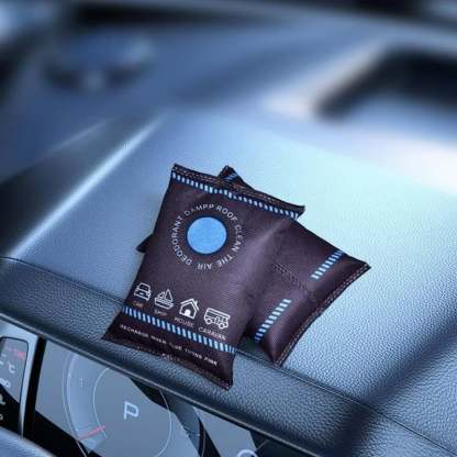 ❄️ BUY 2 GET 3! 🌬️ REUSABLE DEHUMIDIFIER BAG - Color-Changing Indicator, High-Capacity Moisture Absorption for Closet, Car and Basement 🚗👕