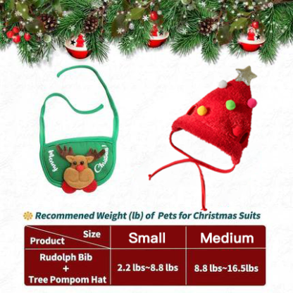 🎅Christmas Sale 50% Off🎄Cute Christmas Tree Hat with Pom-Poms
