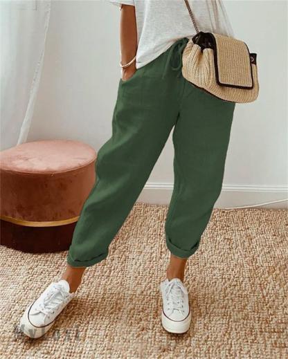 Casual Cotton and Linen Pants for Women