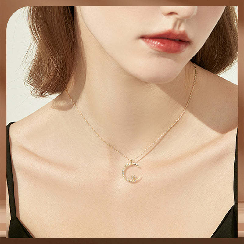 🔥FREE SHIPPING✨Bright Night: Moon Star Necklace🌙Gift For Women💕