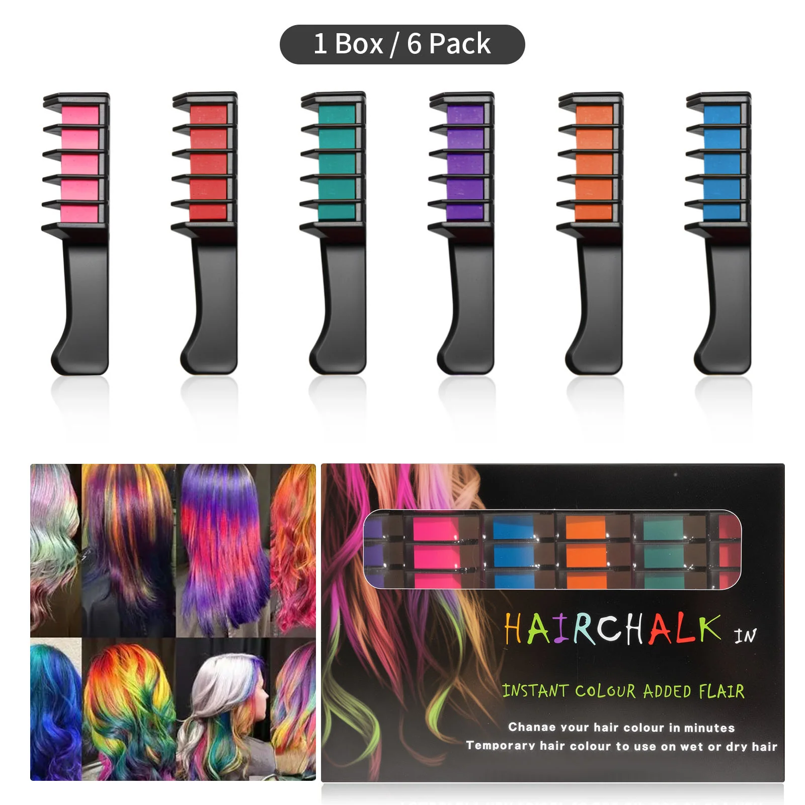 🎅New Year Pre-sale 50% OFF✨Temporary Hair Dye Chalk Comb - Cruelty Free