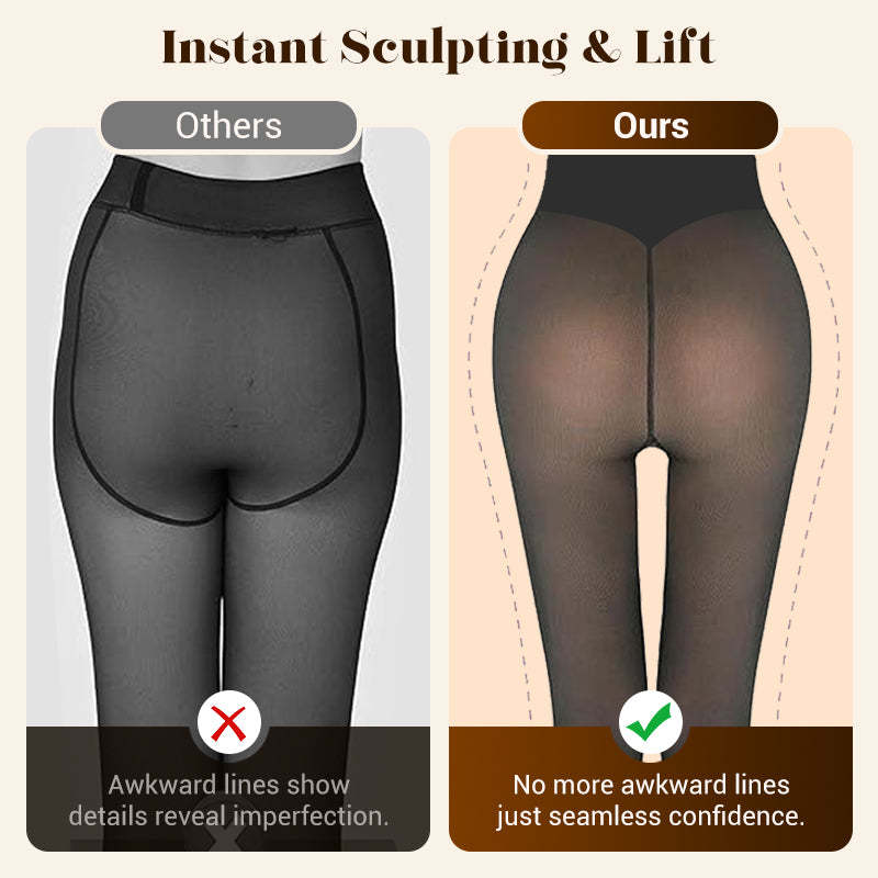 ⚡50K+ SOLD!❄️One-Seam Pile-Lined Shaping Tights💕Stay Warm & Look Snatched