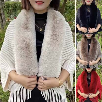 🔥Hot Sale 50% OFF🔥Fashion Thick Fur Collar Shawl Cloak