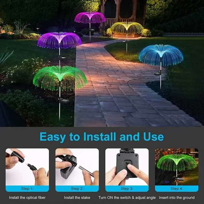 🔥💡WATERPROOF SOLAR GARDEN LIGHT - 7 Colors & Automatic Dusk Sensor, Creates a Magical Atmosphere in Your Garden🌟🌳