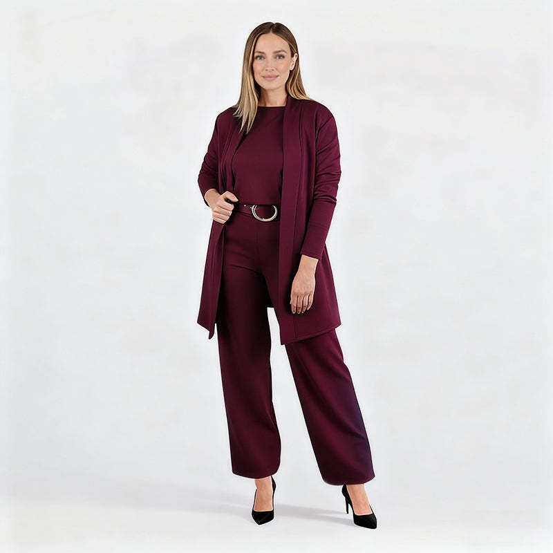 🔥Last Day Offer: 50% Off Elegant Longline Cardigan & Top & Pants 3-Pieces Set