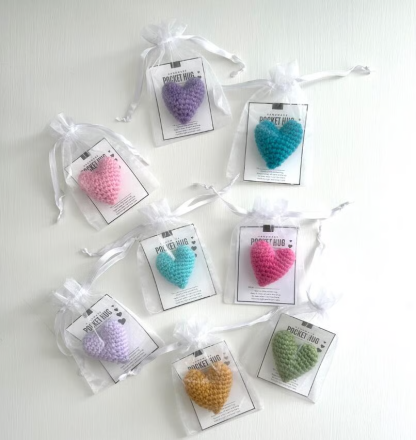💖Pocket Hug, Crocheted Heart, Small Gift, Handmade✨