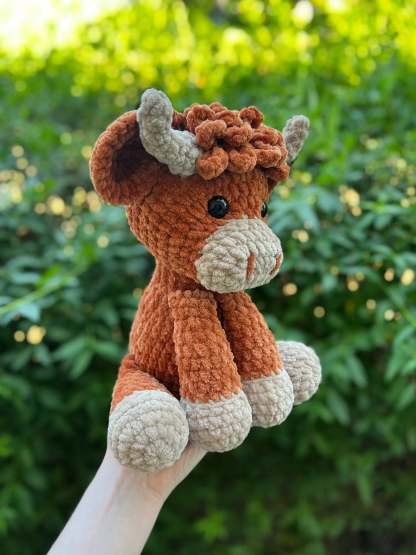 🎅Christmas Sale 50% OFF!!🎄🔥Crochet Highland Cow Amigurumi Pattern🐮DIY Kit & Finished Plush