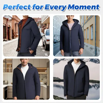 🔥[Warm Gift]🎁Men’s Thermal Thick Hooded Parka Coat