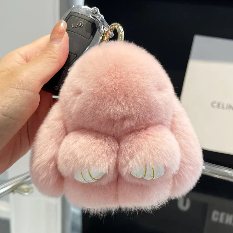 🎉💕New Year Promotion 50% OFF🎄Handmade Soft Bunny PomPom Charms🐰