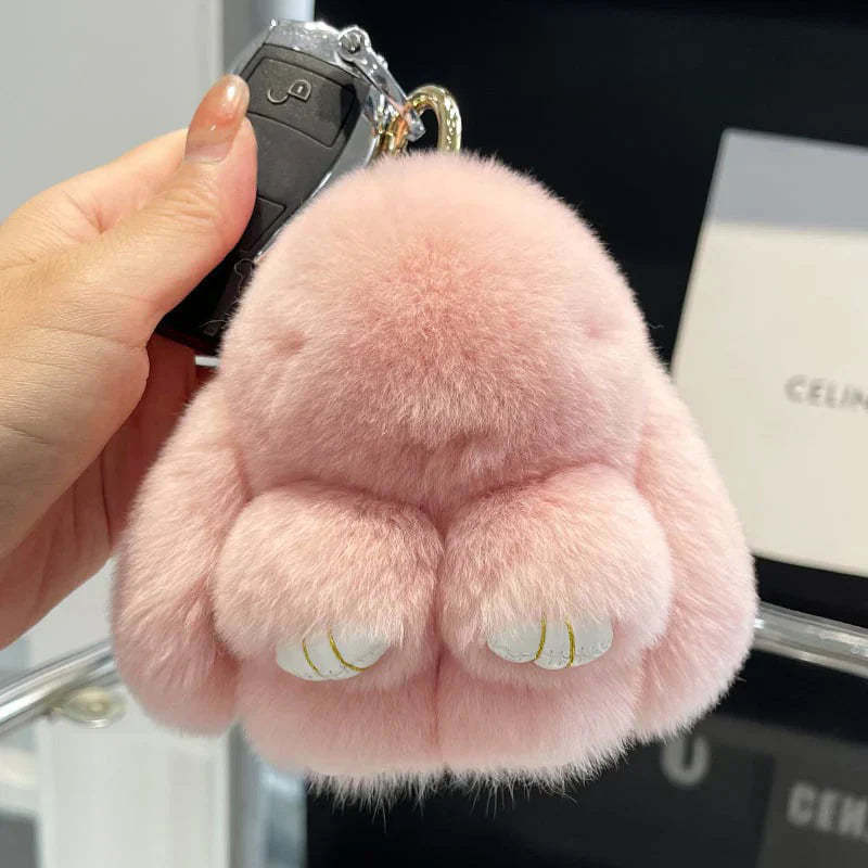 🎉💕New Year Promotion 50% OFF🎄Handmade Soft Bunny PomPom Charms🐰