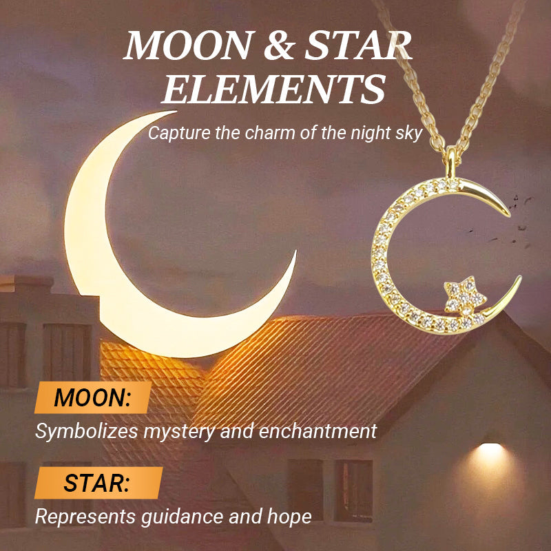 🔥FREE SHIPPING✨Bright Night: Moon Star Necklace🌙Gift For Women💕