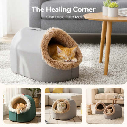 🎅NEW YEAR SALE 60% OFF!!!🎄Winter Warm Pet Cave Bed✨