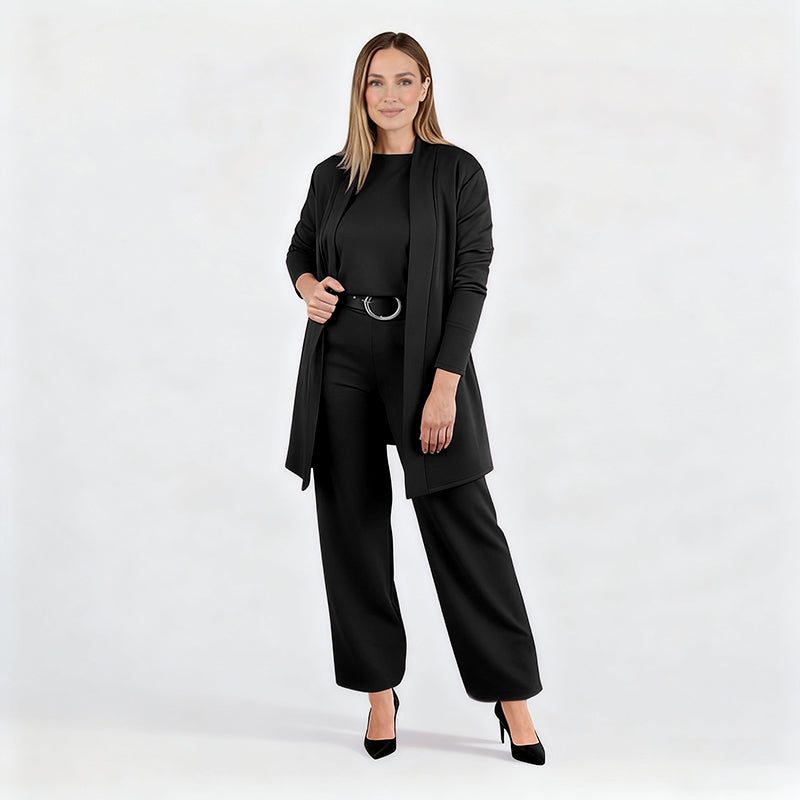 🔥Last Day Offer: 50% Off Elegant Longline Cardigan & Top & Pants 3-Pieces Set