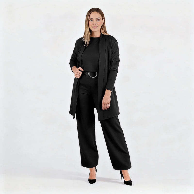 🔥Last Day Offer: 50% Off Elegant Longline Cardigan & Top & Pants 3-Pieces Set