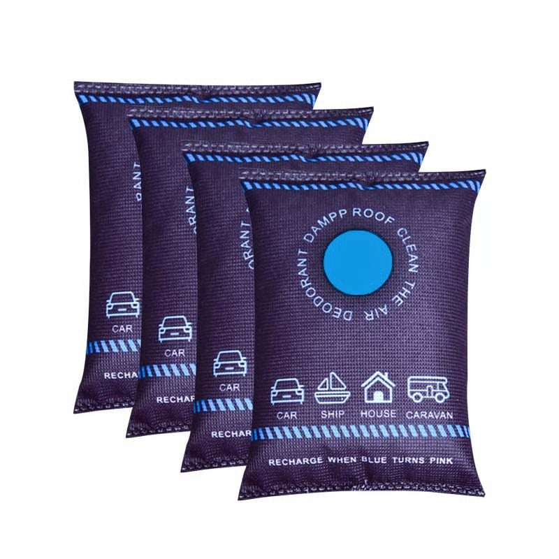 ❄️ BUY 2 GET 3! 🌬️ REUSABLE DEHUMIDIFIER BAG - Color-Changing Indicator, High-Capacity Moisture Absorption for Closet, Car and Basement 🚗👕