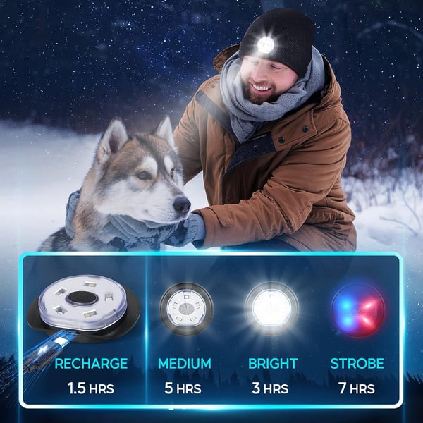 🎅CHRISTMAS GIFT 50% OFF🎁LED Knitted Winter Beanie Hat