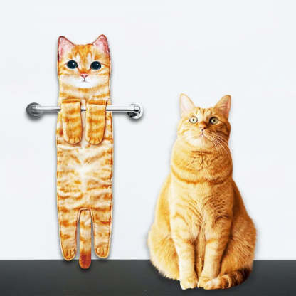 🎁Christmas Gift idea 50% OFF🎄🎅✨😺Cute Cat Hand Towel🐾