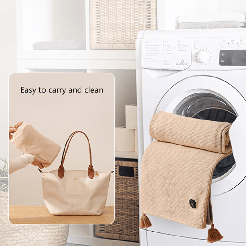 🔥Christmas Sale 70% OFF❄️Portable Soft Zipper Electric Heated Blanket Shawl☀️Warm the entire winter