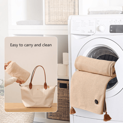 🔥Christmas Sale 70% OFF❄️Portable Soft Zipper Electric Heated Blanket Shawl☀️Warm the entire winter