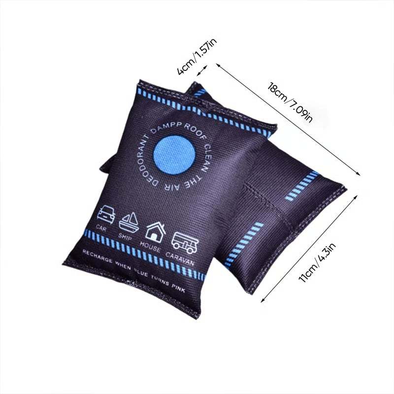 ❄️ BUY 2 GET 3! 🌬️ REUSABLE DEHUMIDIFIER BAG - Color-Changing Indicator, High-Capacity Moisture Absorption for Closet, Car and Basement 🚗👕