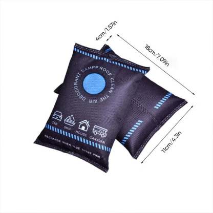 ❄️ BUY 2 GET 3! 🌬️ REUSABLE DEHUMIDIFIER BAG - Color-Changing Indicator, High-Capacity Moisture Absorption for Closet, Car and Basement 🚗👕