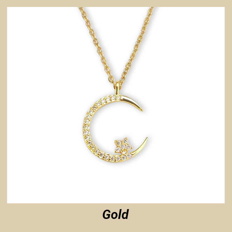 🔥FREE SHIPPING✨Bright Night: Moon Star Necklace🌙Gift For Women💕