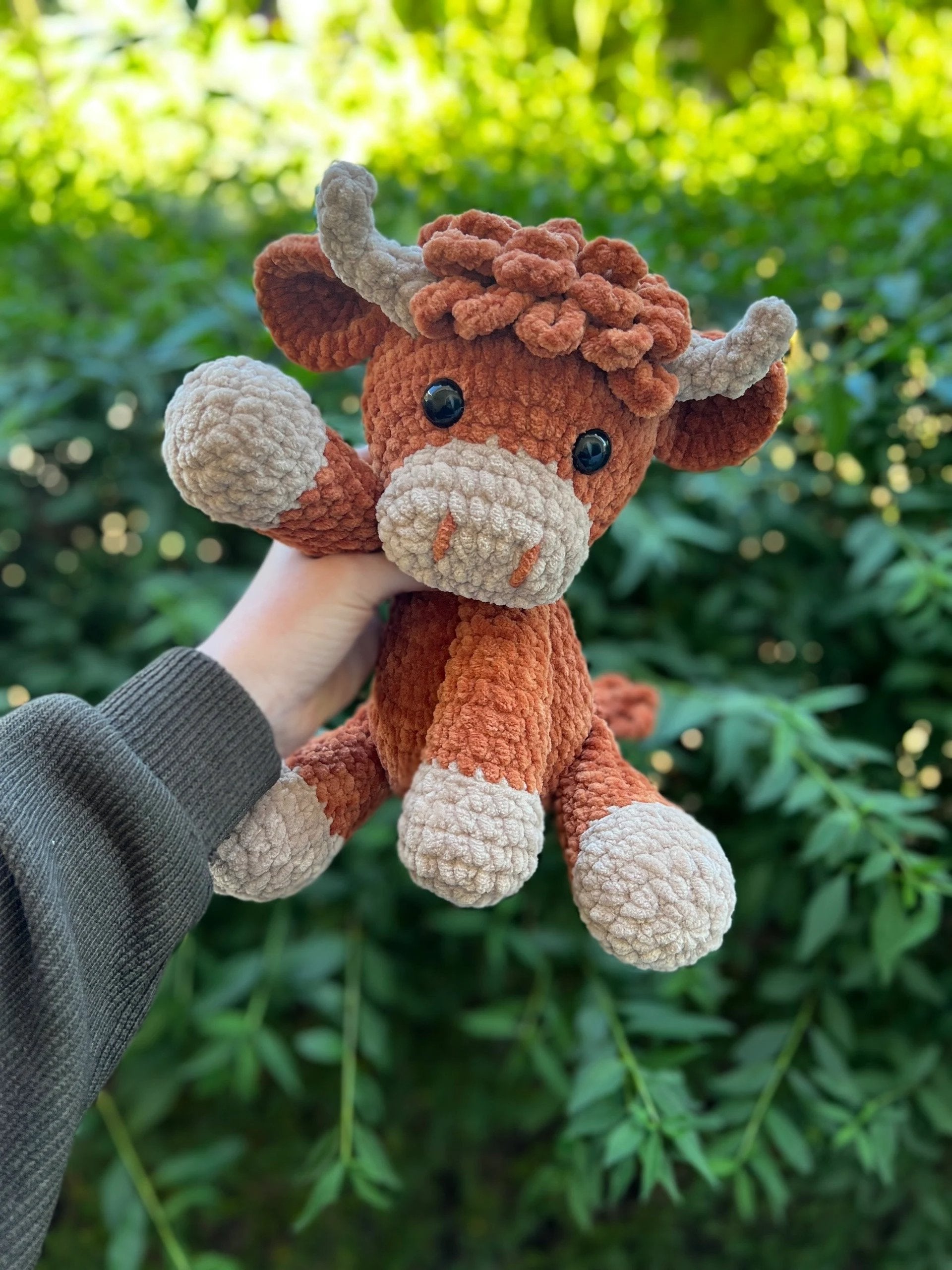 🎅Christmas Sale 50% OFF!!🎄🔥Crochet Highland Cow Amigurumi Pattern🐮DIY Kit & Finished Plush