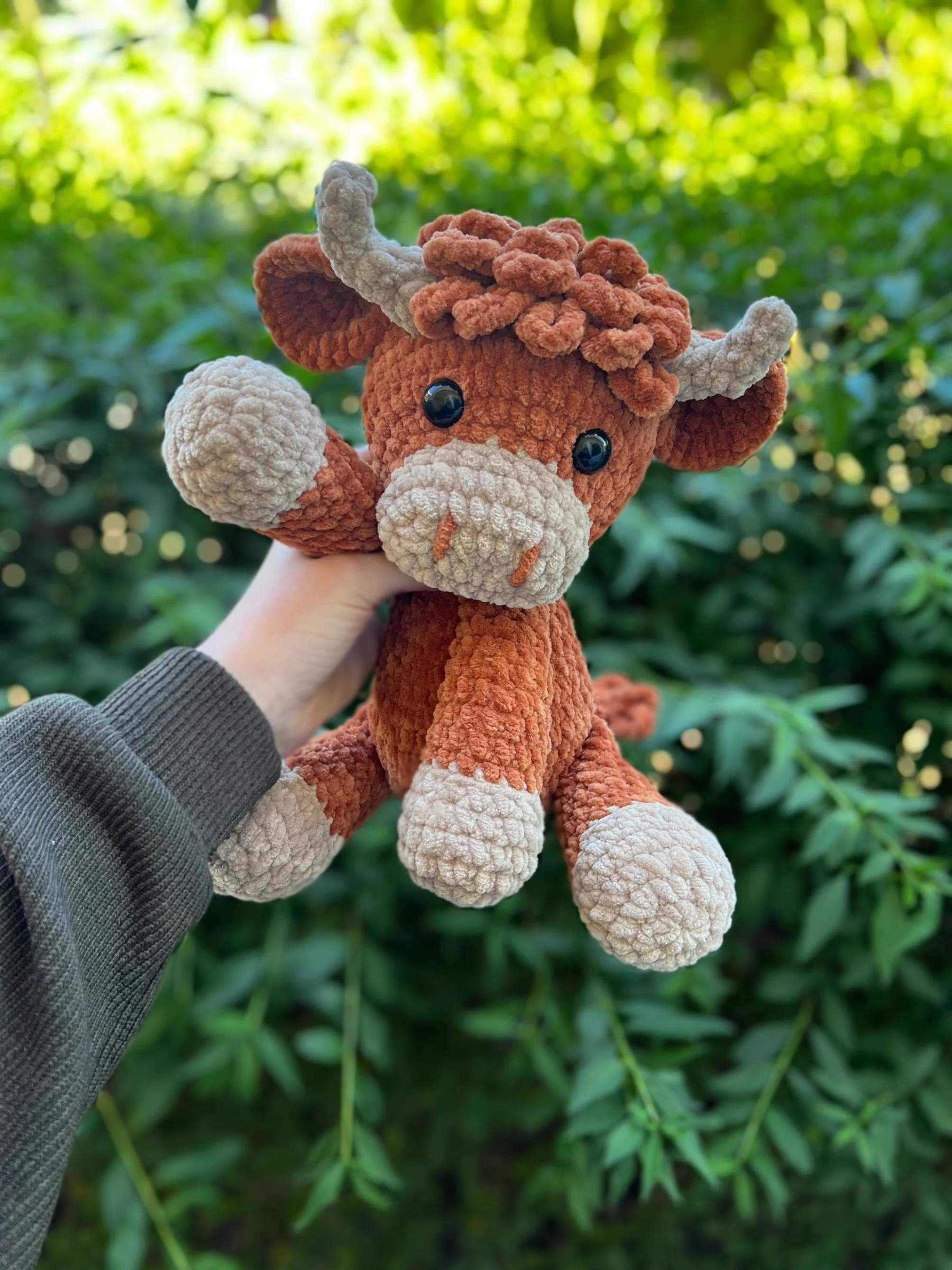🎅Christmas Sale 50% OFF!!🎄🔥Crochet Highland Cow Amigurumi Pattern🐮DIY Kit & Finished Plush