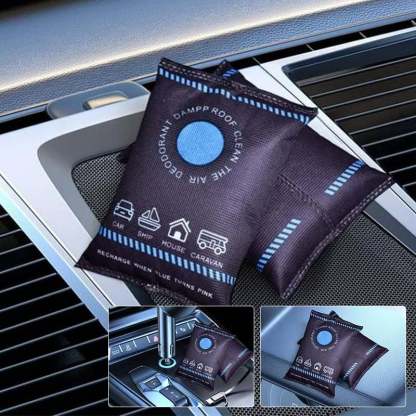 ❄️ BUY 2 GET 3! 🌬️ REUSABLE DEHUMIDIFIER BAG - Color-Changing Indicator, High-Capacity Moisture Absorption for Closet, Car and Basement 🚗👕