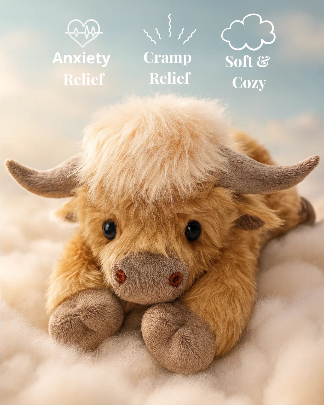 🎁Cute Cartoon Highland Cow Cuddly Toy