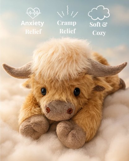 🎁Cute Cartoon Highland Cow Cuddly Toy
