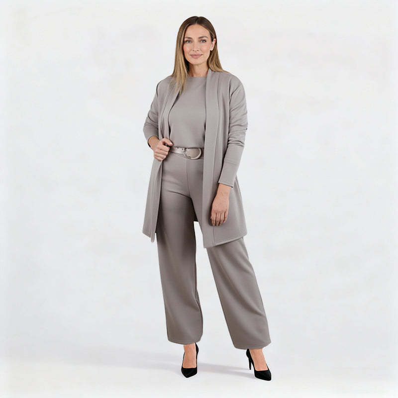 🔥Last Day Offer: 50% Off Elegant Longline Cardigan & Top & Pants 3-Pieces Set
