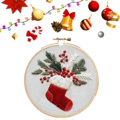 🎄Enchanted Christmas🧵✨Christmas Embroidery Kit (Beginner-friendly❤️)