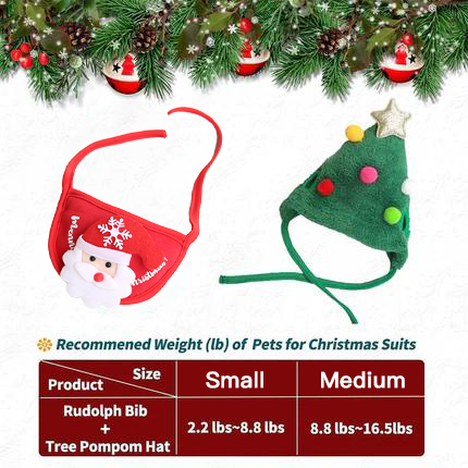 🎅Christmas Sale 50% Off🎄Cute Christmas Tree Hat with Pom-Poms