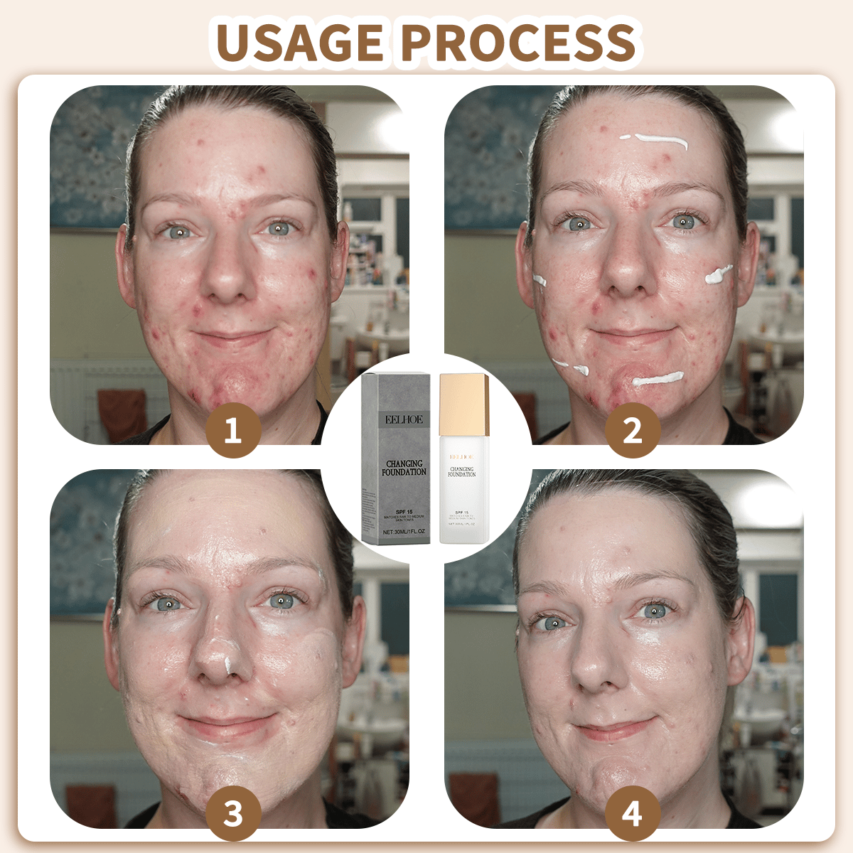 🎁Last Day 50% Off🎉Colour Changing Mature Skin Foundation