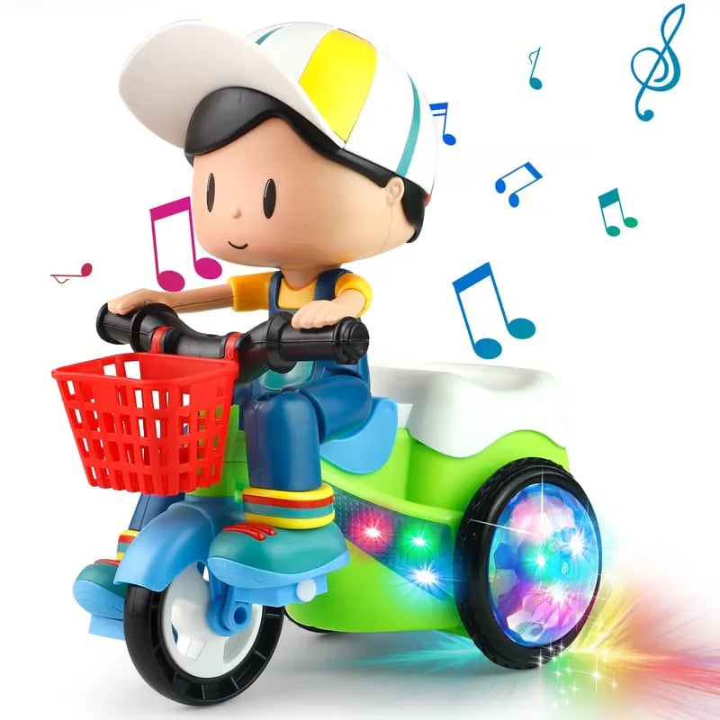 🛴Electric Light-Up Stunt Trike for Kids