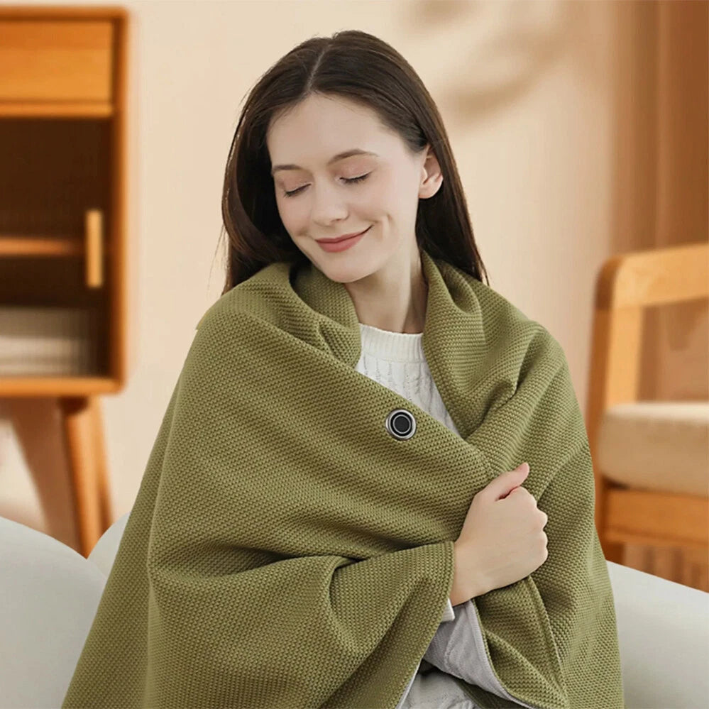 🔥Christmas Sale 70% OFF❄️Portable Soft Zipper Electric Heated Blanket Shawl☀️Warm the entire winter