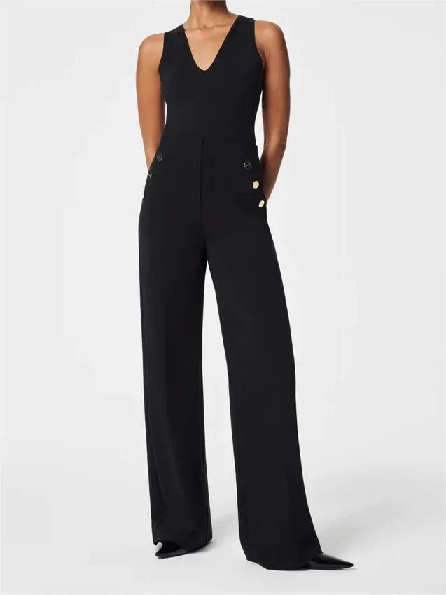 🥰HOT SALE 50% OFF🥰Tummy Control Button Wide Leg Pants