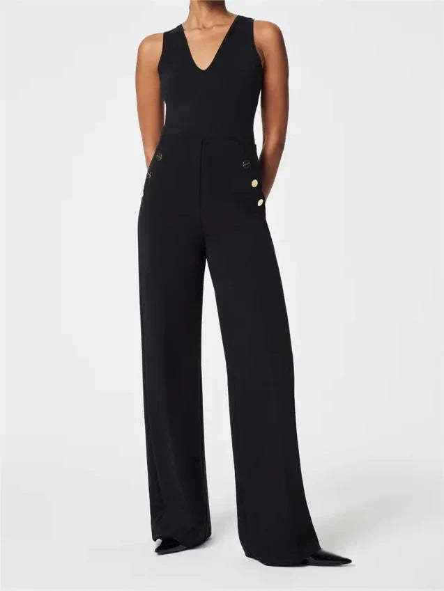 🥰HOT SALE 50% OFF🥰Tummy Control Button Wide Leg Pants