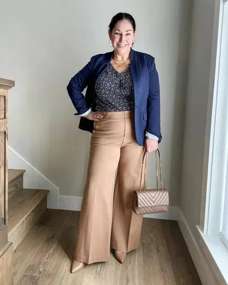 🥰HOT SALE 50% OFF🥰Tummy Control Button Wide Leg Pants