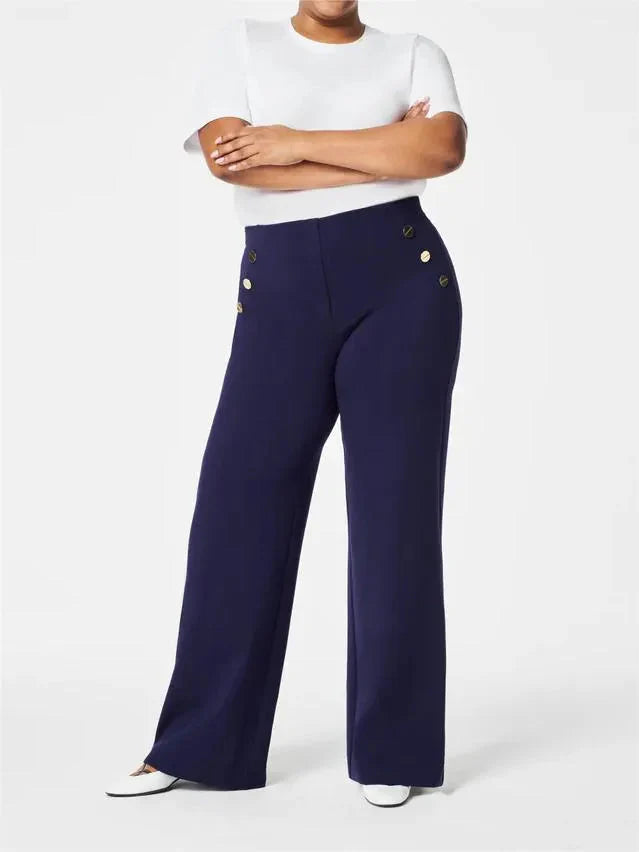 🥰HOT SALE 50% OFF🥰Tummy Control Button Wide Leg Pants