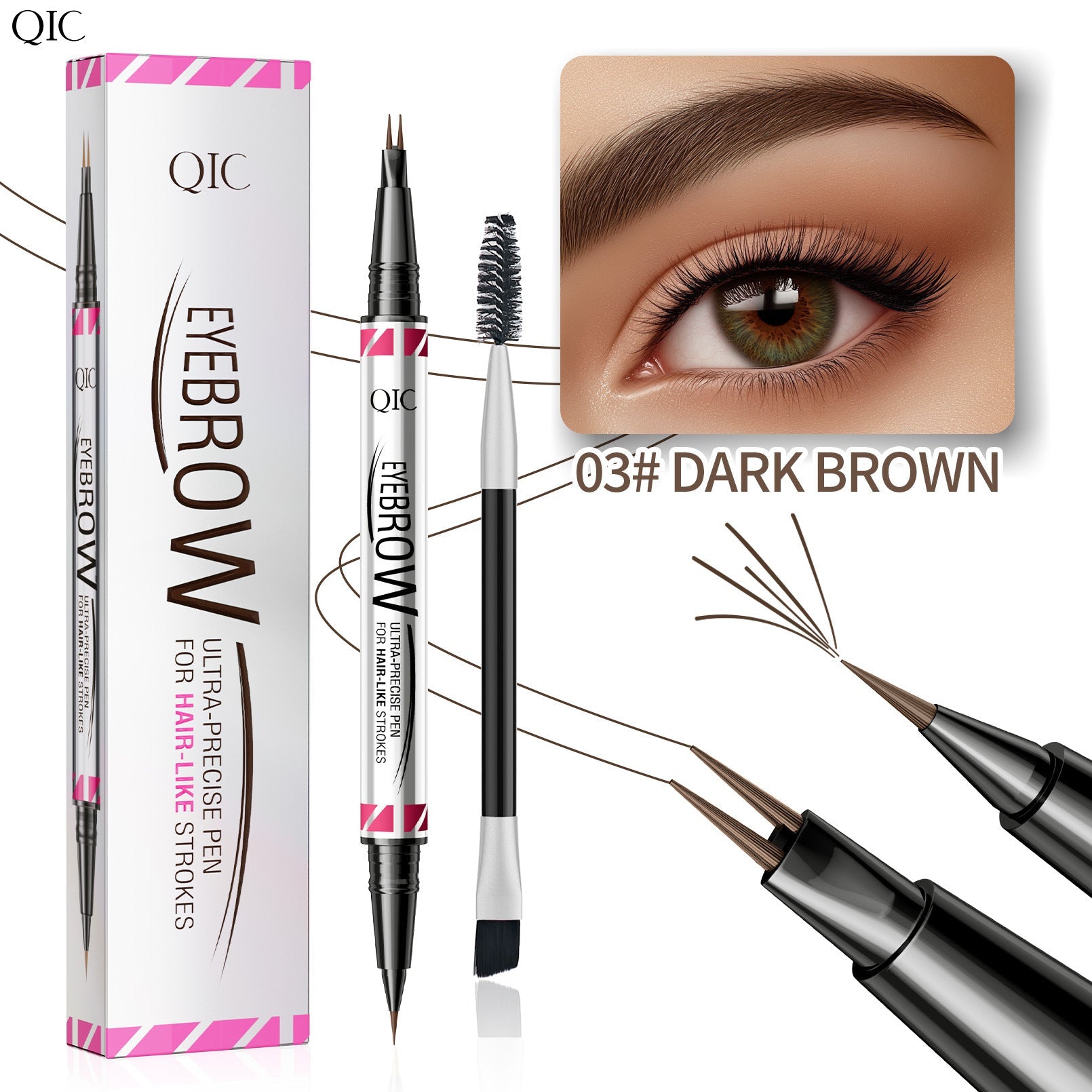 😍🔥Buy 1 Get 1 Free🔥😍Dual-Ended Eyebrow Pen